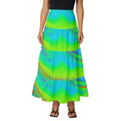 Fluid Artistic Tiered Ruffle Maxi Skirt by GardenOfOphir