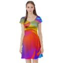 Liquid Art Pattern Short Sleeve Skater Dress View1