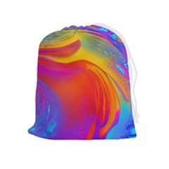 Liquid Art Pattern Drawstring Pouch (xl) by GardenOfOphir