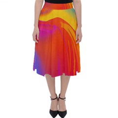 Liquid Art Pattern Classic Midi Skirt by GardenOfOphir