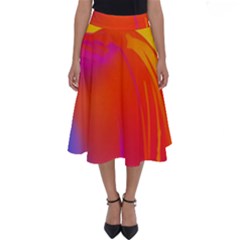 Liquid Art Pattern Perfect Length Midi Skirt by GardenOfOphir