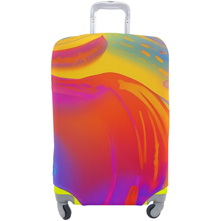 Liquid Art Pattern Luggage Cover (Large)