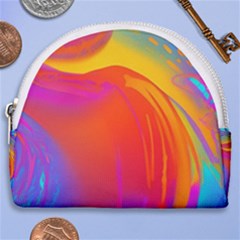 Liquid Art Pattern Horseshoe Style Canvas Pouch by GardenOfOphir