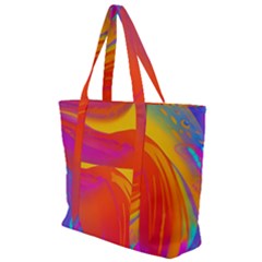 Liquid Art Pattern Zip Up Canvas Bag by GardenOfOphir