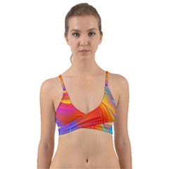 Liquid Art Pattern Wrap Around Bikini Top by GardenOfOphir