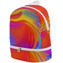 Liquid Art Pattern Zip Bottom Backpack View1