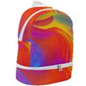 Liquid Art Pattern Zip Bottom Backpack View2