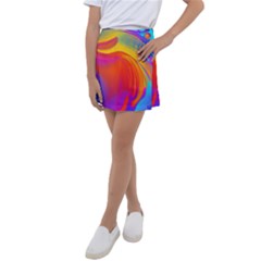 Liquid Art Pattern Kids  Tennis Skirt by GardenOfOphir