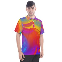 Liquid Art Pattern Men s Polo Tee by GardenOfOphir