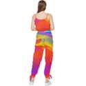 Liquid Art Pattern Sleeveless Tie Ankle Chiffon Jumpsuit View2