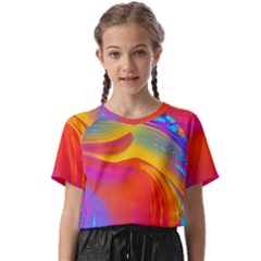 Liquid Art Pattern Kids  Basic Tee by GardenOfOphir