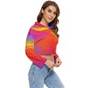 Liquid Art Pattern Women s Lightweight Cropped Hoodie View3