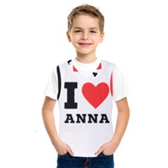 I Love Anna Kids  Basketball Tank Top by ilovewhateva