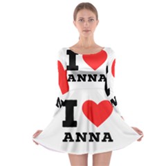 I Love Anna Long Sleeve Skater Dress by ilovewhateva