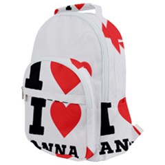 I Love Anna Rounded Multi Pocket Backpack by ilovewhateva