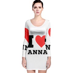 I Love Anna Long Sleeve Velvet Bodycon Dress by ilovewhateva