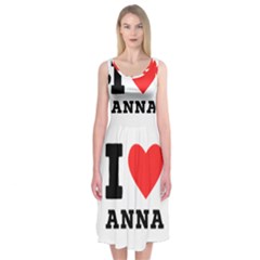 I Love Anna Midi Sleeveless Dress