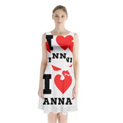 I Love Anna Sleeveless Waist Tie Chiffon Dress by ilovewhateva