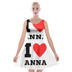 I Love Anna Velvet Skater Dress