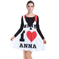 I Love Anna Plunge Pinafore Dress by ilovewhateva