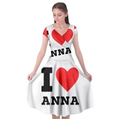 I Love Anna Cap Sleeve Wrap Front Dress by ilovewhateva