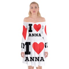 I Love Anna Off Shoulder Skater Dress by ilovewhateva