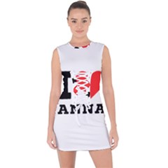 I Love Anna Lace Up Front Bodycon Dress by ilovewhateva