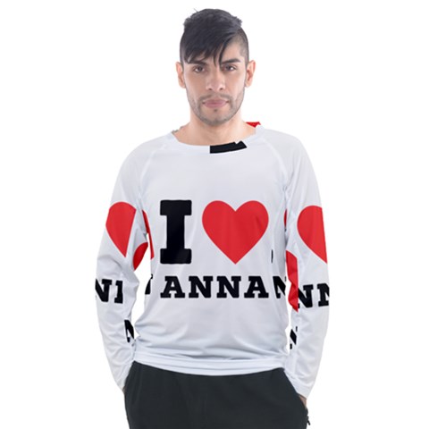 I Love Anna Men s Long Sleeve Raglan Tee by ilovewhateva