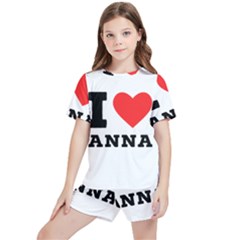 I Love Anna Kids  Tee And Sports Shorts Set by ilovewhateva