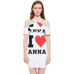 I Love Anna Shoulder Frill Bodycon Summer Dress by ilovewhateva