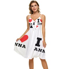 I Love Anna Sleeveless Tie Front Chiffon Dress by ilovewhateva