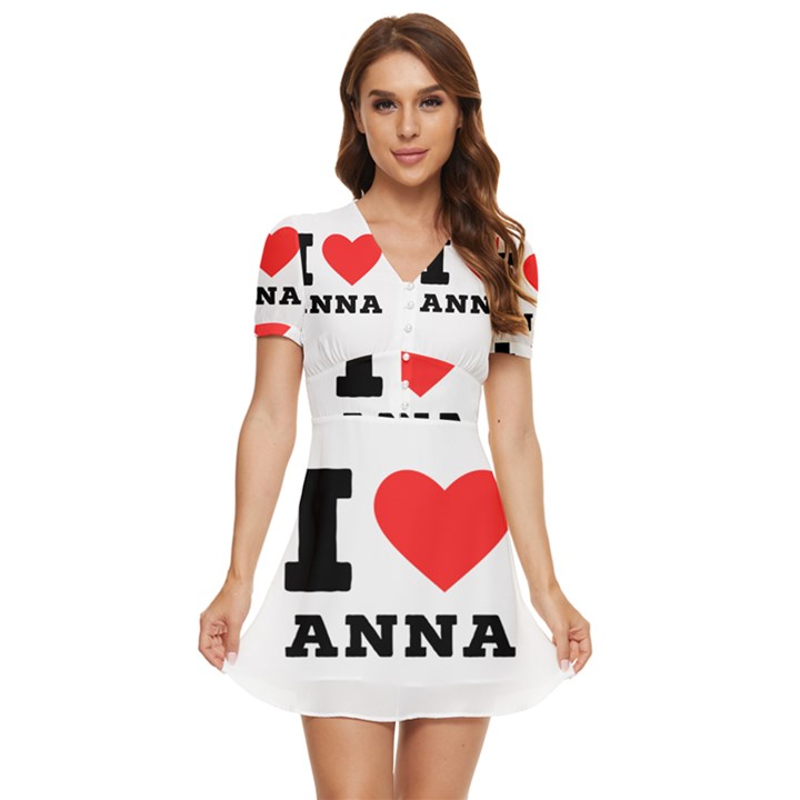 I love anna V-Neck High Waist Chiffon Mini Dress