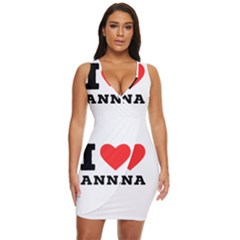 I Love Anna Draped Bodycon Dress by ilovewhateva