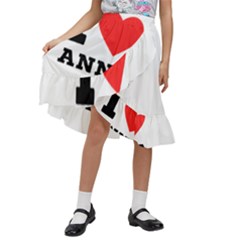 I Love Anna Kids  Ruffle Flared Wrap Midi Skirt by ilovewhateva