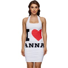 I Love Anna Sleeveless Wide Square Neckline Ruched Bodycon Dress by ilovewhateva