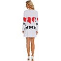 I love anna Long Sleeve Deep V Mini Dress  View4