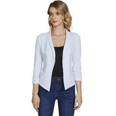 Alice Blue	 - 	casual 3/4 Sleeve Spring Jacket by ColorfulWomensWear