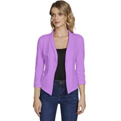 Bright Lilac Pink	 - 	casual 3/4 Sleeve Spring Jacket by ColorfulWomensWear