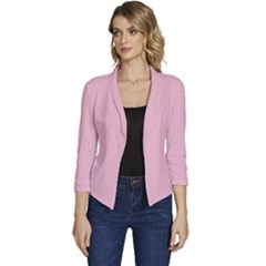 Cameo Pink	 - 	casual 3/4 Sleeve Spring Jacket by ColorfulWomensWear