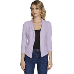 Languid Lavender Purple	 - 	casual 3/4 Sleeve Spring Jacket by ColorfulWomensWear