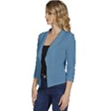 Niagara Blue	 - 	Casual 3/4 Sleeve Spring Jacket View2