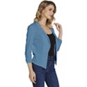 Niagara Blue	 - 	Casual 3/4 Sleeve Spring Jacket View3