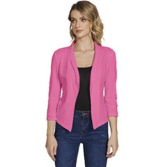 Cyclamen Pink	 - 	casual 3/4 Sleeve Spring Jacket by ColorfulWomensWear