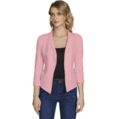 Misty Rose Pink	 - 	casual 3/4 Sleeve Spring Jacket by ColorfulWomensWear