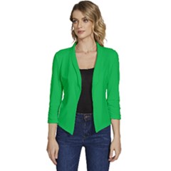 Parakeet Green	 - 	casual 3/4 Sleeve Spring Jacket by ColorfulWomensWear