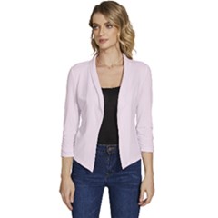 Pearly Pink	 - 	casual 3/4 Sleeve Spring Jacket by ColorfulWomensWear