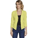 Light Lime Yellow	 - 	Casual 3/4 Sleeve Spring Jacket View1