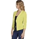 Light Lime Yellow	 - 	Casual 3/4 Sleeve Spring Jacket View2