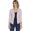 Rose  Quartz Pink	 - 	Casual 3/4 Sleeve Spring Jacket View1