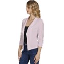 Rose  Quartz Pink	 - 	Casual 3/4 Sleeve Spring Jacket View2